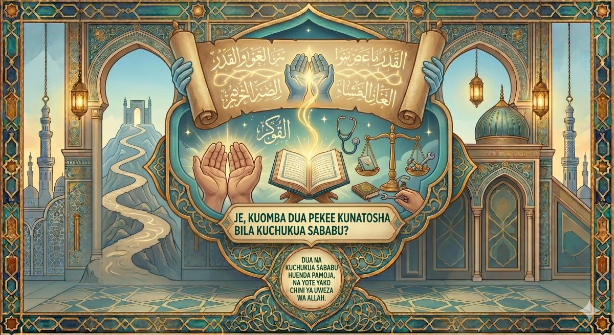 4) Je, Kuomba Dua Pekee Kunatosha Bila Kuchukua Sababu?