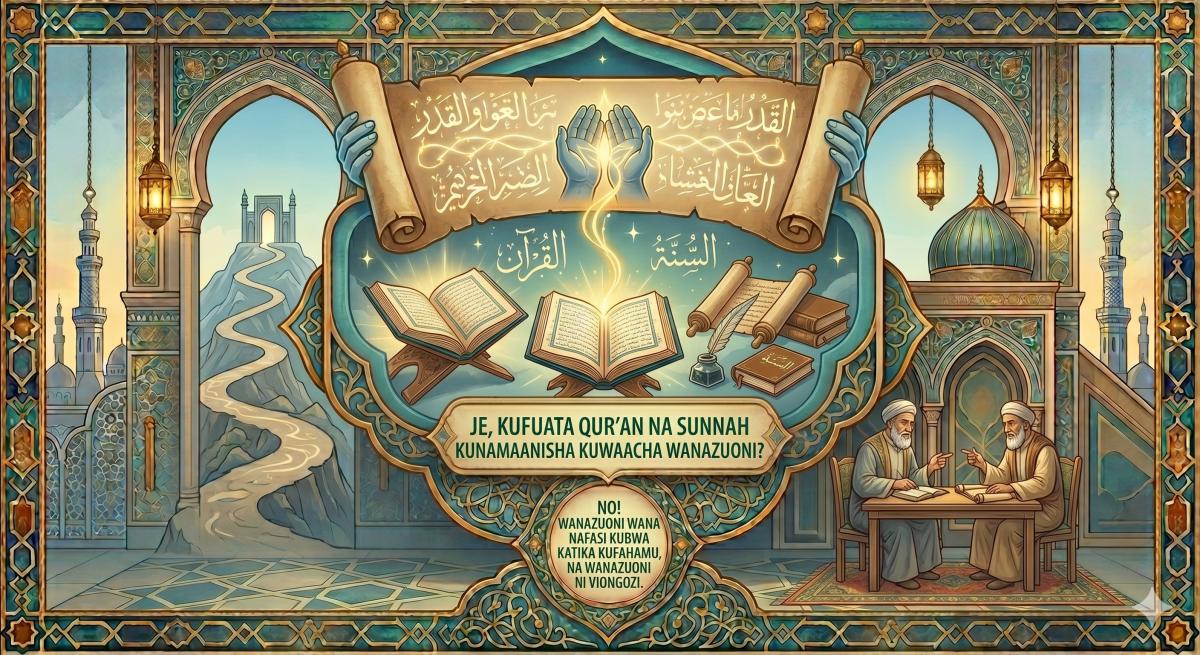 5) Je, Kufuata Qur’an na Sunnah Kunamaanisha Kuwaacha Wanazuoni?