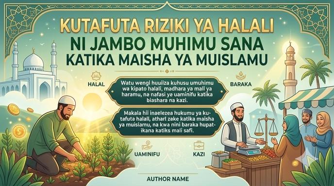 3) Hukumu ya Kutafuta Riziki ya Halali na Kuepuka Haramu