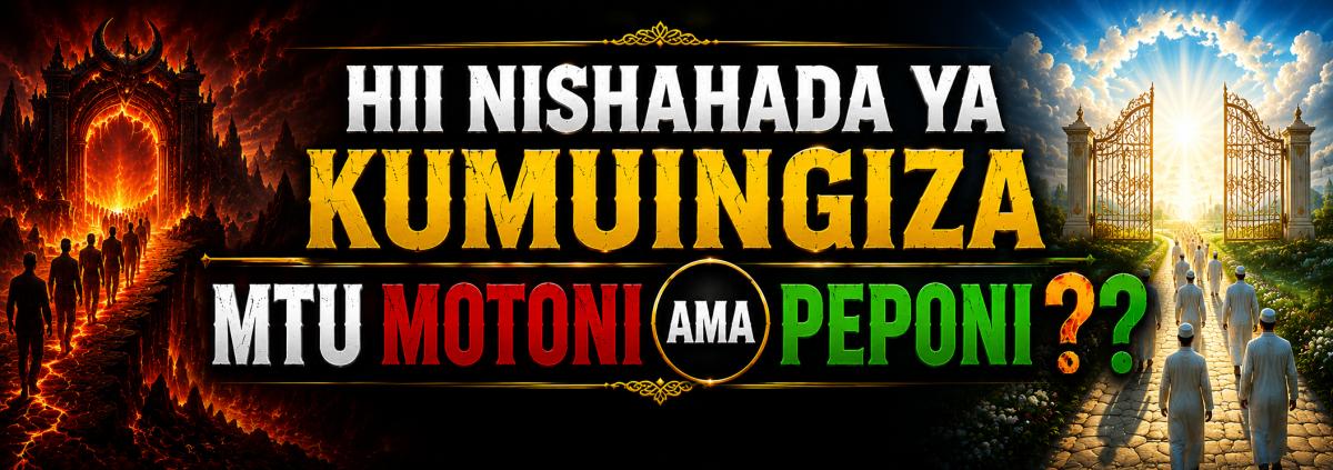 HII NISHAHADA YA KUMUINGIZA MTU MOTONI AMA PEPONI??